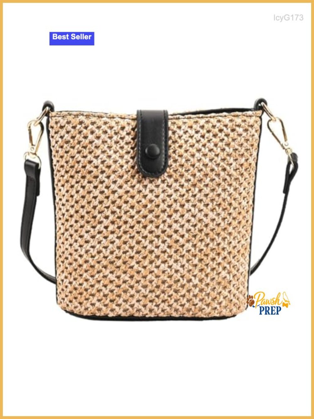 Straw Beach Bag Women Rattan Purse Summer Crossbody Raffia Handbag Shoulder Bag